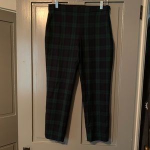 J. Crew Skinny Wool Pants in Black Watch Tartan